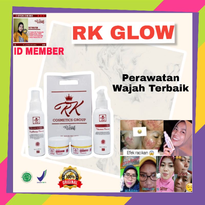 [BPOM ✔] RK GLOW PERAWATAN WAJAH  UNTUK JERAWAT DAN FLEK HITAM AMPUH 100 % ORI