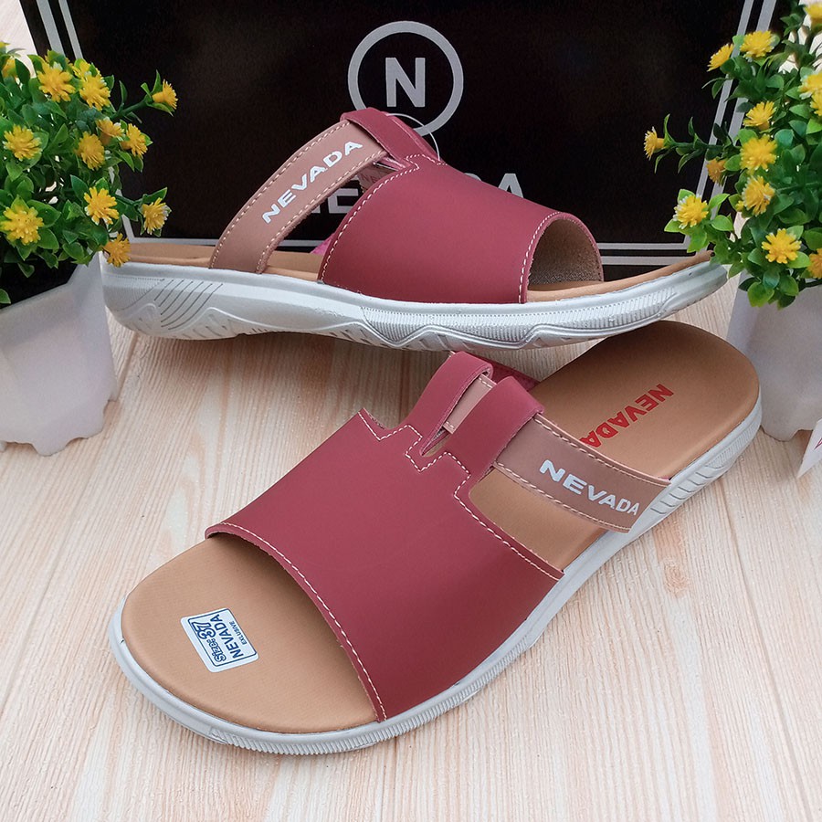 PROMO 4.4 MEGA SALE !! SANDAL WANITA DEWASA SLOP NEVADA NYAMAN DIPAKAI / SAKIPO