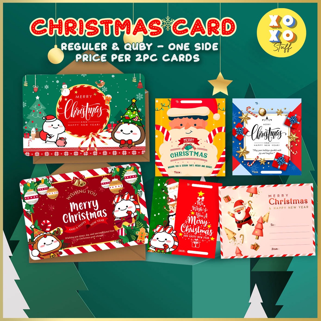 

2PC - CHRISTMAS CARD QUBY/ REGULER CARD (with envelope/ non envelope)