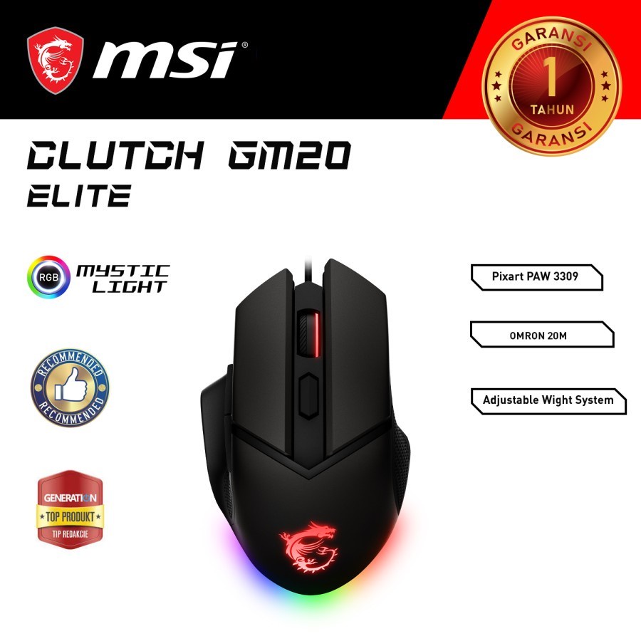 MSI CLUCTH GM20 ELITE - Gaming Mouse