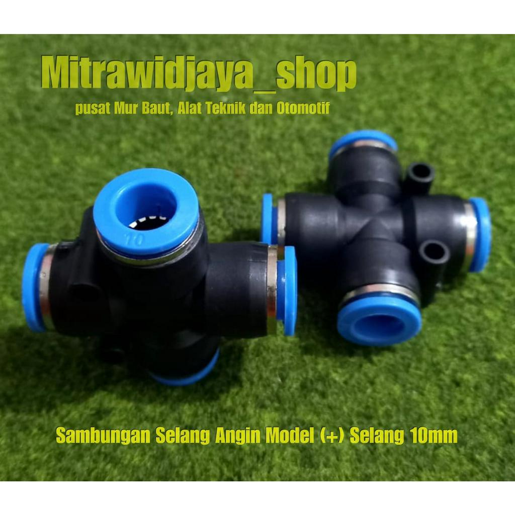 ambungan selang cabang 4 sambungan selang perempatan cabang 4 sambungan selang air angin selang 10mm