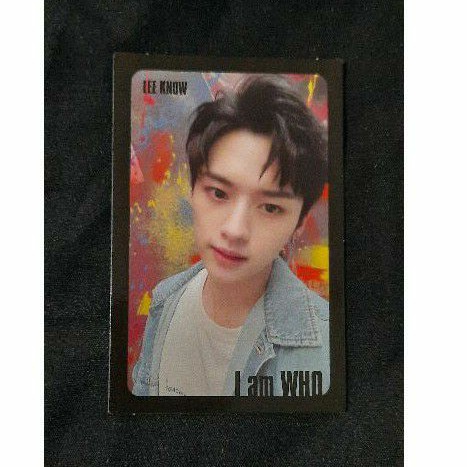 PHOTOCARD PC STRAY KIDS I AM WHO BLACK BORDER [LEE KNOW LINO LEE MINHO] [I.N YANG JEONGIN]