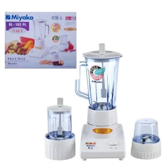 MIYAKO Blender SET 3 IN 1 BL 102 PL / Blender Gelas Plastik