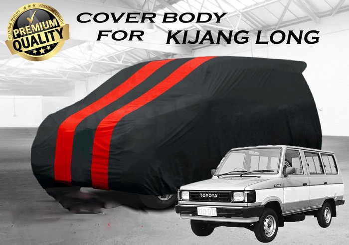 Sarung Mobil Body Cover 2 Warna Merah Hitam Kijang Lama Kotak Long