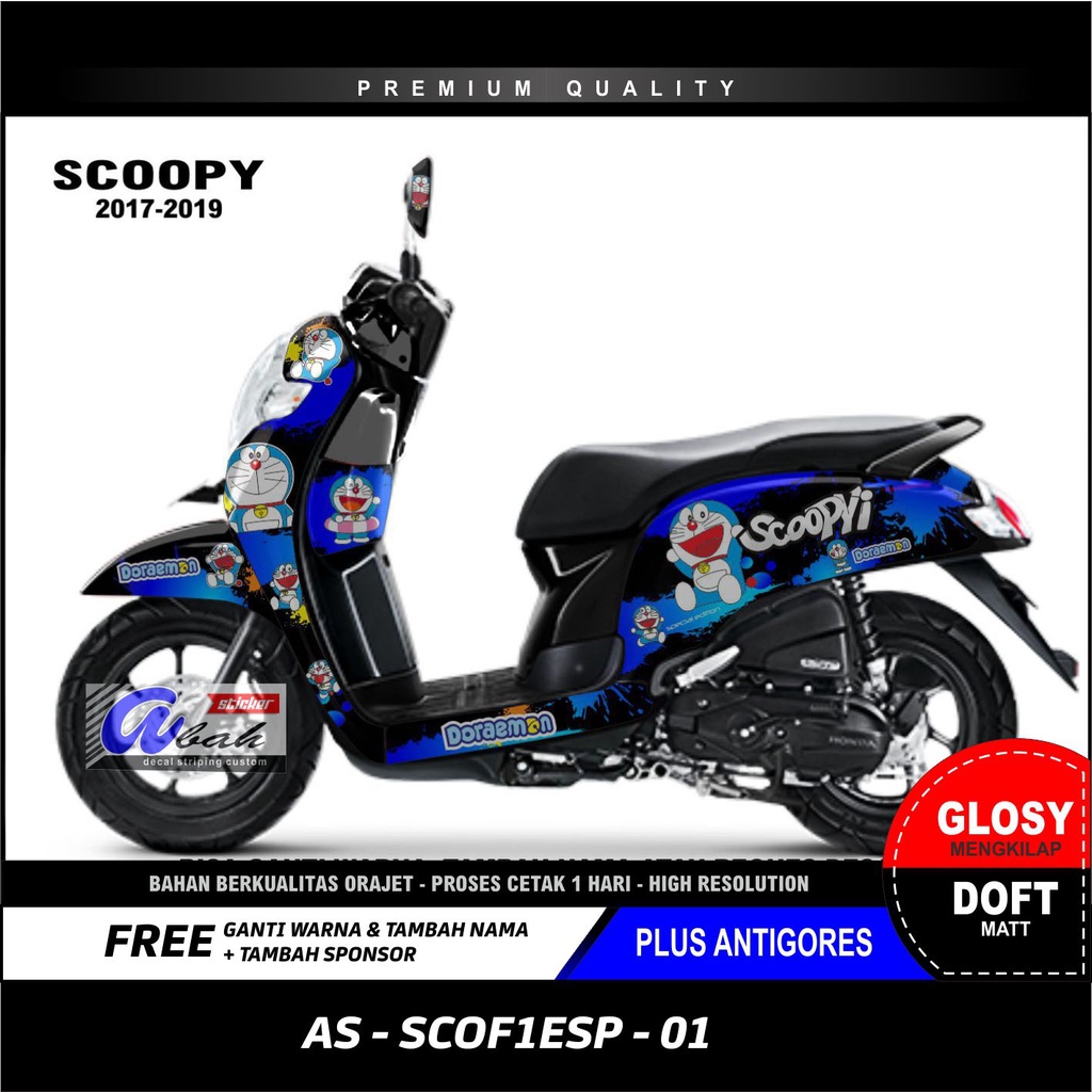 Sticker Decal SCOOPY F1 ESP Desain 01