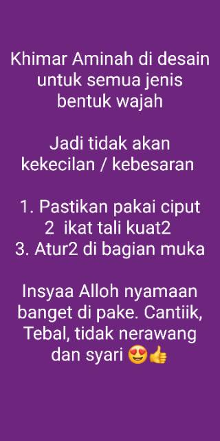 JILBAB KHIMAR AMINAH SIZE L ORIGINAL RAISA-5