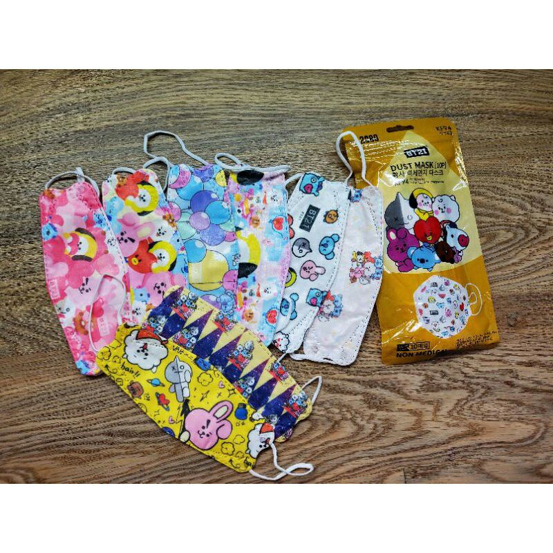 Masker Anak KF94 BT21 Anak isi 10 pcs