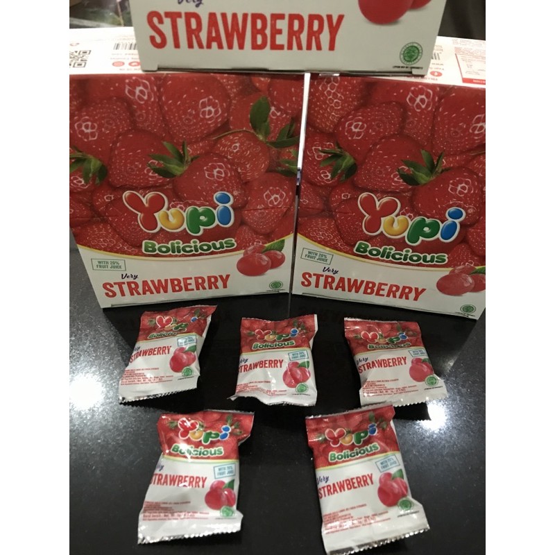 

BARU!! yupi bolicious strawberry isi 24