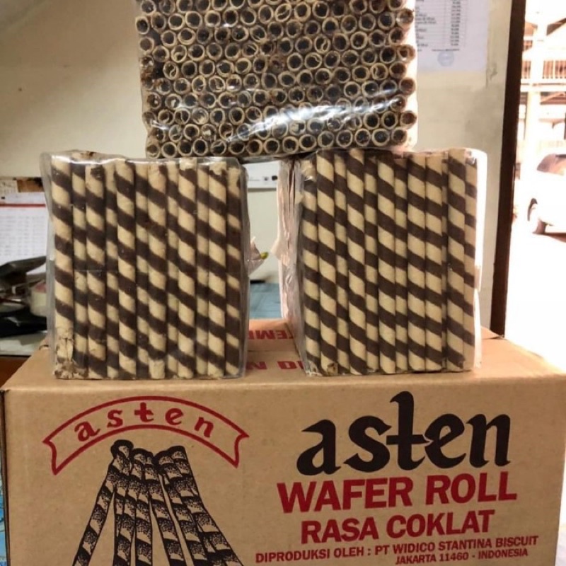 Asten Wafer Roll Astor Coklat Snack Cokelat Dus 2.8kg Grosir Murah