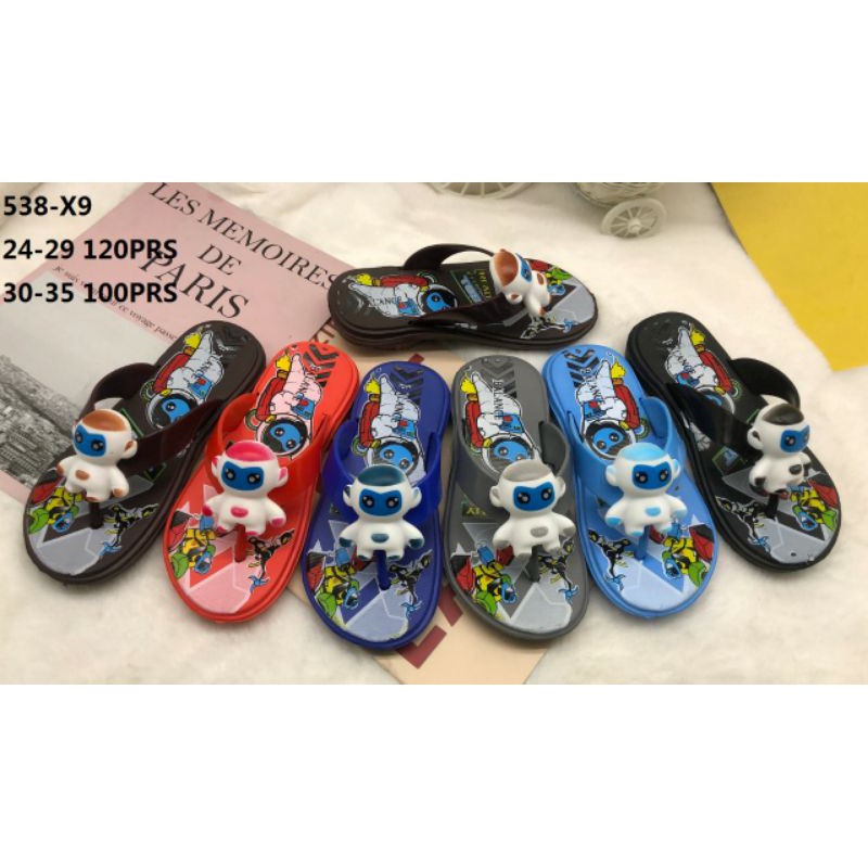 Sun-ANDRO Sandal Jepit Import Anak Karakter Robot Andro 538 (BERBUNYI)