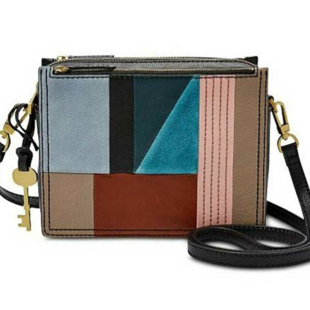 Fossil Campbell Patchwork  Crossbody