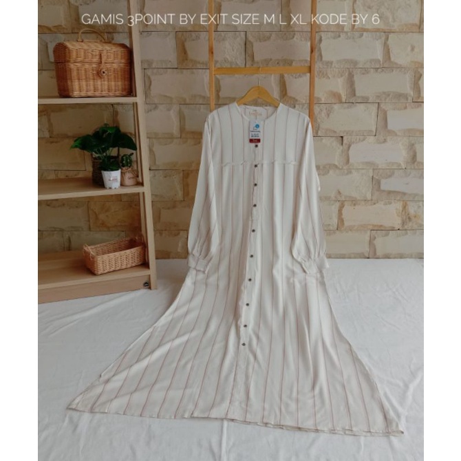 *Gamis 3point*Bahan seperti exit/ original/branded matahari