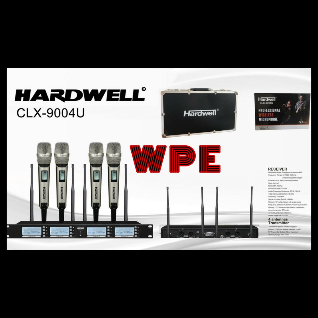Mic Wireless Hardwell CLX 9004U 4Mic Handheld Hardwell CLX9004U