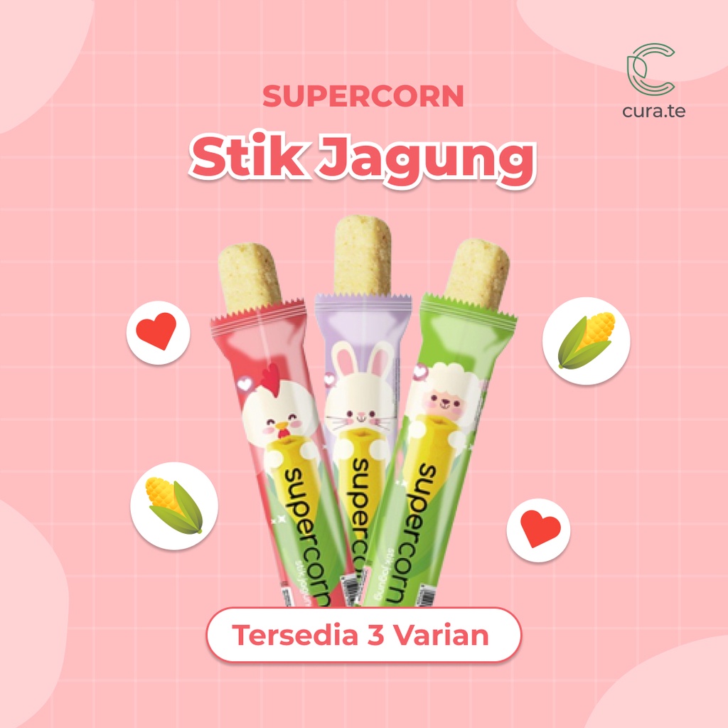 SUPERCORN STIK JAGUNG CEMILAN ANAK BAYI SACHET | SNACK NON MSG STICK CAMILAN SEHAT CHICKEN CHEESE ROASTED CORN