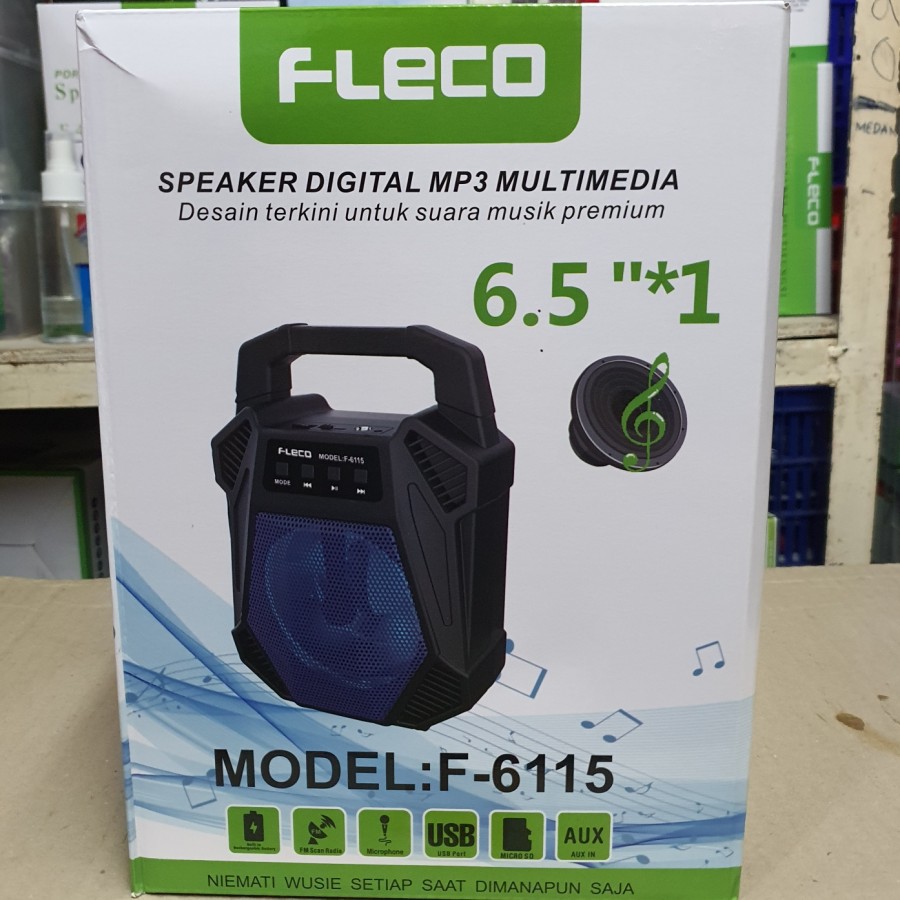 Speaker Bluetooth Fleco F-6115 /F-6117 + Bonus Mic