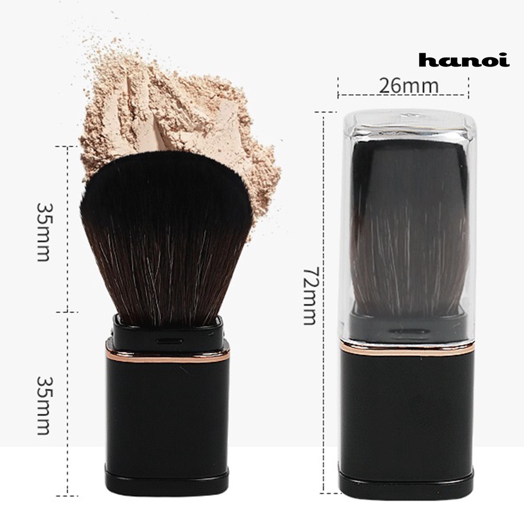 Han / Beauty Brush / Kuas Bedak Tabur Single-end Adjustable Teleskopik Untuk Makeup / Kosmetik Wanita