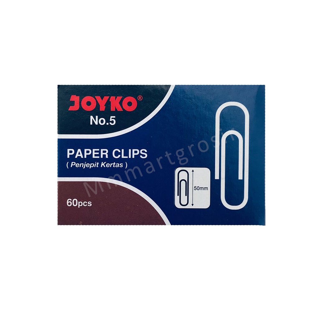 Joyko / Paper Clips No.5 / Penjepit Kertas / 50mm 60pcs