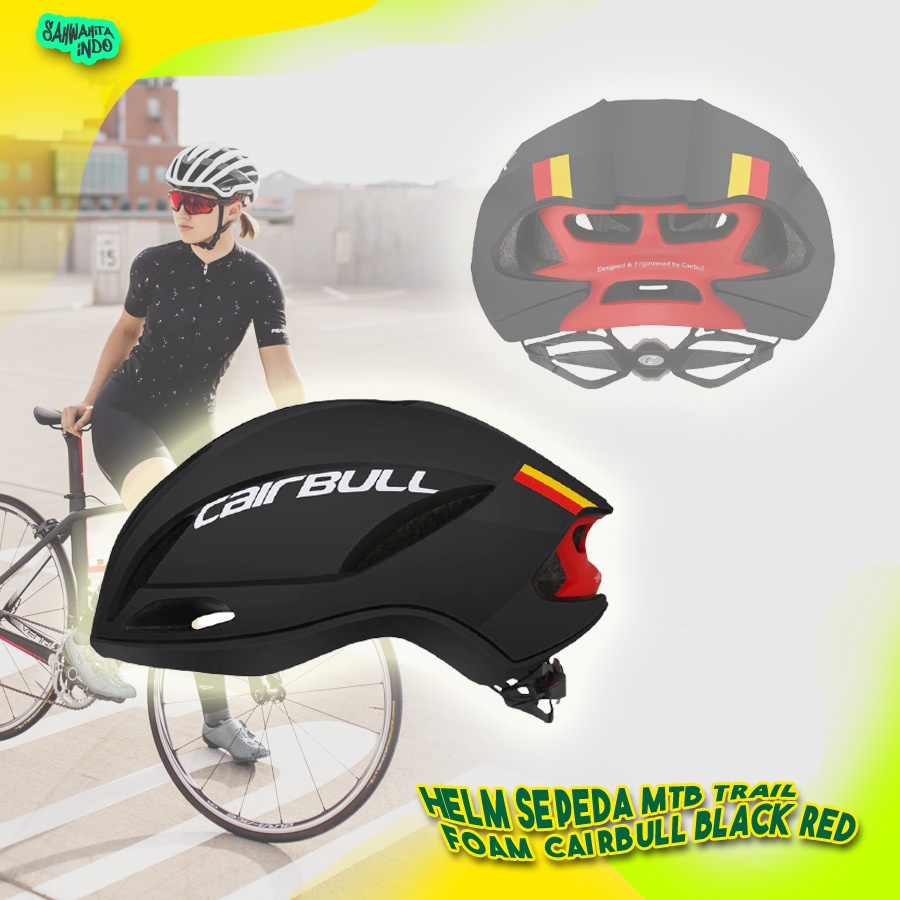 Helm Sepeda MTB Trail Aerodinamis Busa Hitam Helm Gowes Helem Sepedah Gowes Sepeda mtb Lipat Fixie G