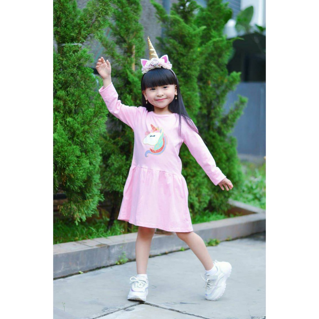 FLOWKIDS UNICORN DRESS ANAK SIZE 2-10Y