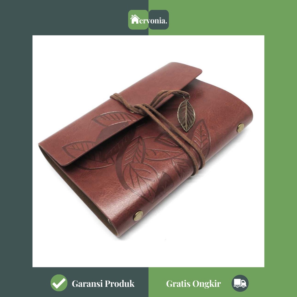 

Buku Catatan Binder Kulit Retro Leaf - Notes Buku Catatan A5 Aesthetic