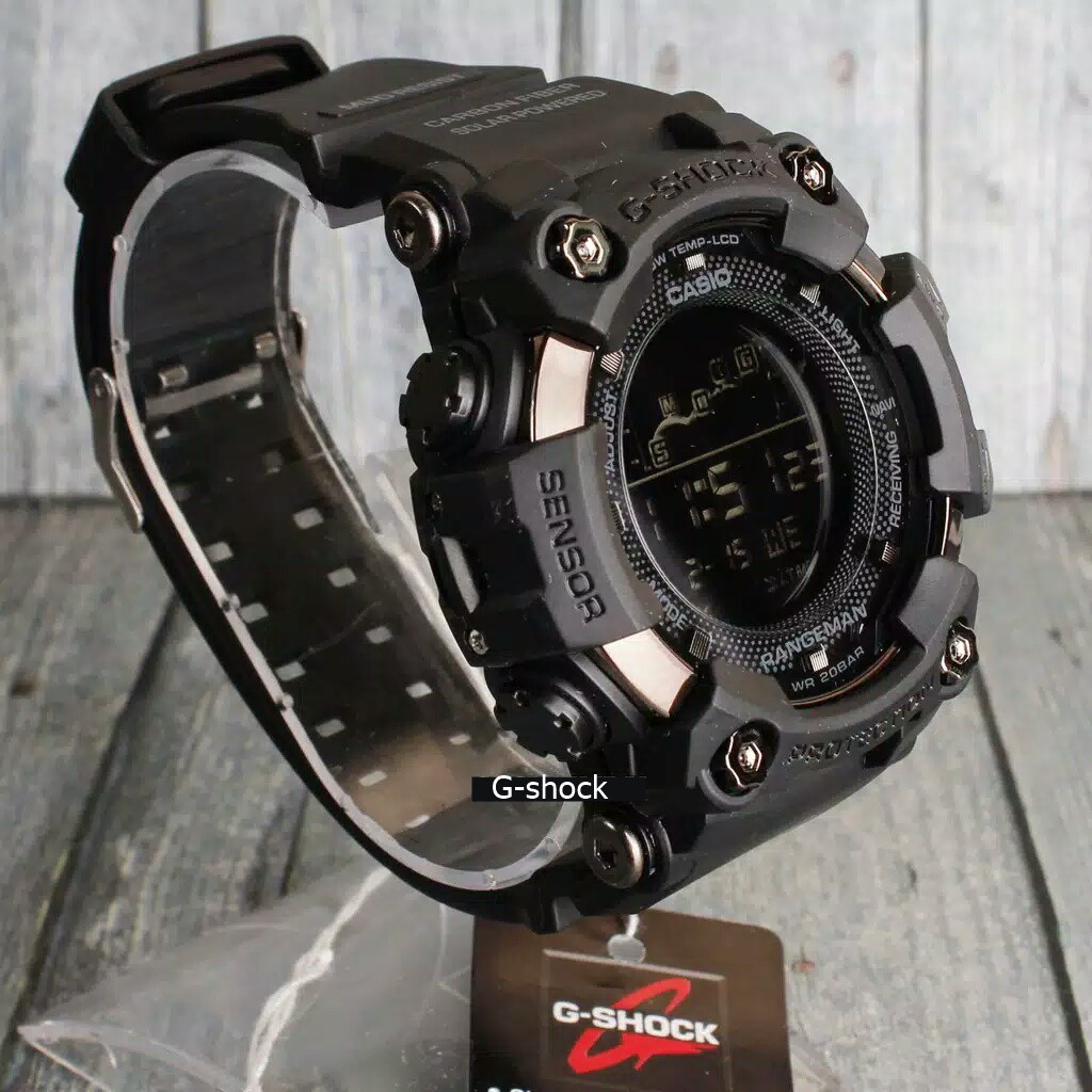 JAM TANGAN PRIA G-SHOCK CASIO RANGEMAN BULAT FULL BLACK SERIES FULL HITAM TALI HITAM READY STOCK full hitam