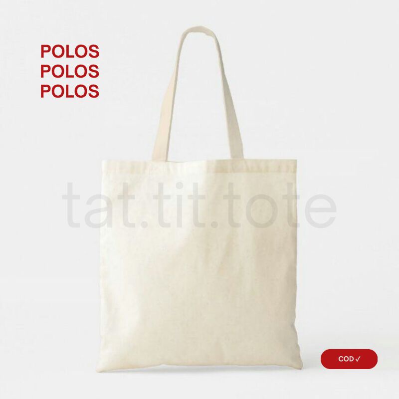 tat.tit.tote Tote Bag Kanvas Polos - Tote Bag Kanvas Vintage
