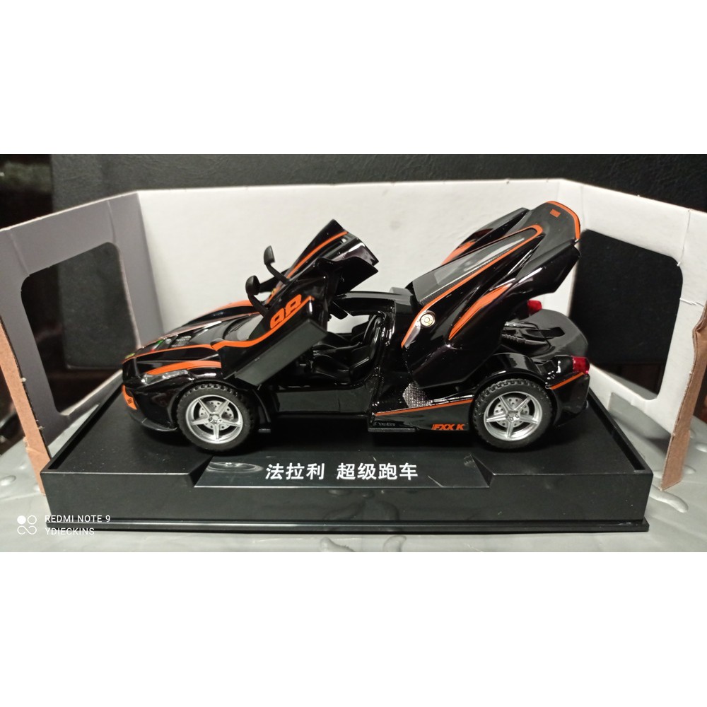 Diecast Double Horses (Sound & Light) Laferrari Fxx K - Black