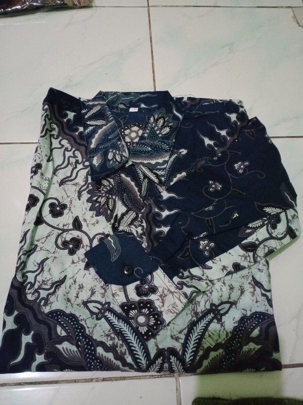 Kemeja Batik Pria Lengan Panjang Size M L Xl Xxl Bswart Batik Hrb026 Kenango Hem Panjang Padi