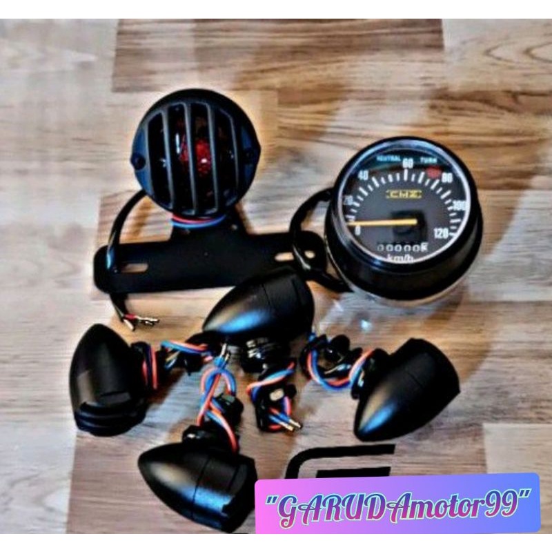 paket lampu grill dan speedometer custom japstyle pnp tiger mp thunder scorpio vixion byson