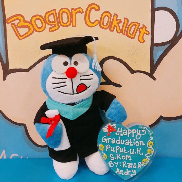 

Hadiah wisuda doraemon dan coklat