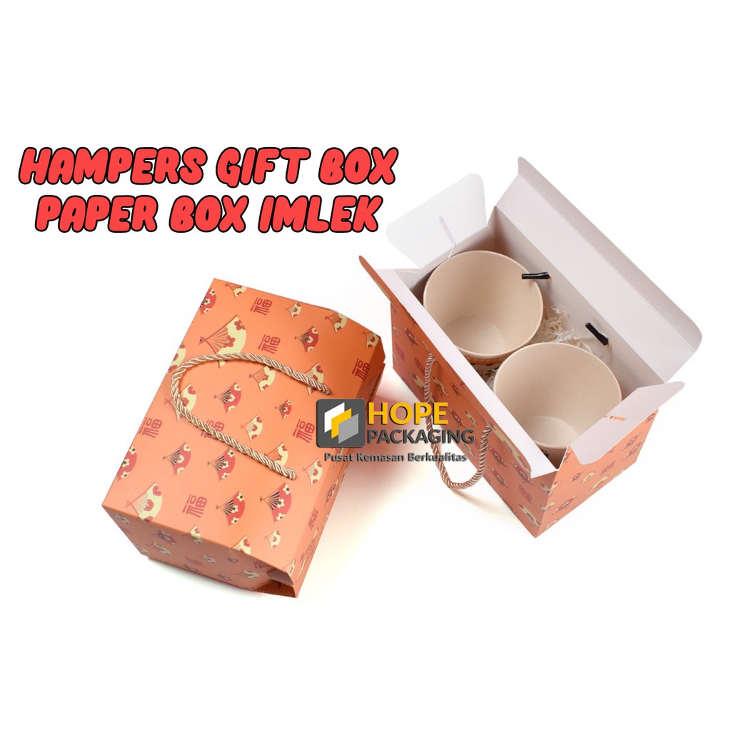 [ 3 PCS ] Sale Murah Hampers Gift Box Paper Lebaran / idul fitri Bungkus Kacang Buah Kue mubarak Kranjang Cola Motif cerry zig zag