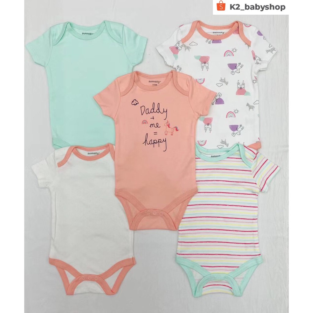 BABY K2 - BABY BODYSUIT ISI 5 PCS MOTIF B KODE 00033