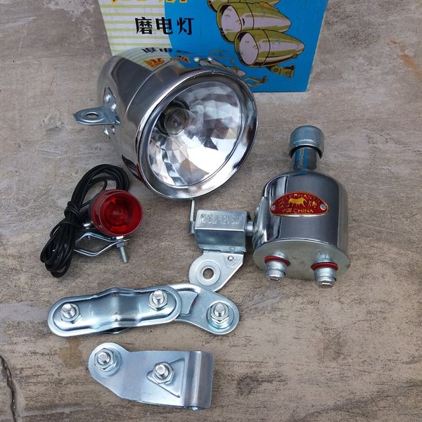 Lampu dinamo sepeda onthel ontel tua lampu set Elephant klasik jadul retro