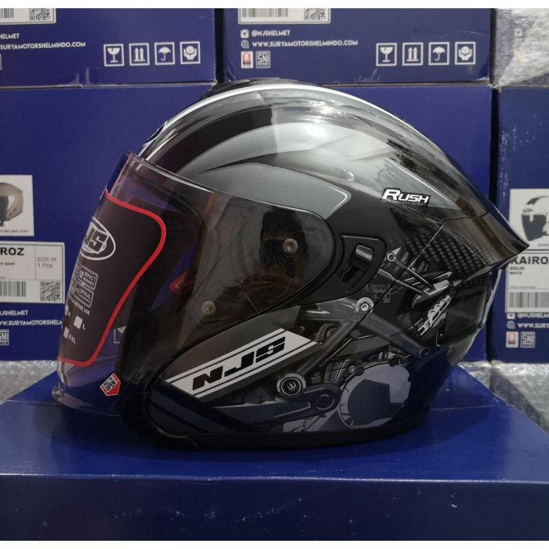 Njs kairoz double visor motif rush zenith garuda-KAIROZ DV RUSH BLACK