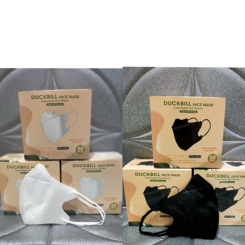 TERMURAH !! COD Duckbill Bell Mask isi 50 Earloop / Headloop Masker 3ply