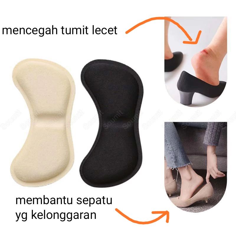 Bantalan Pelindung Tumit Kaki Sepatu 1 pasang Insole Heels Protector Insole Sepatu Stiker Bantalan Pelindung Tumit Sepatu Anti Lecet Sakit Pad Heel Sticker