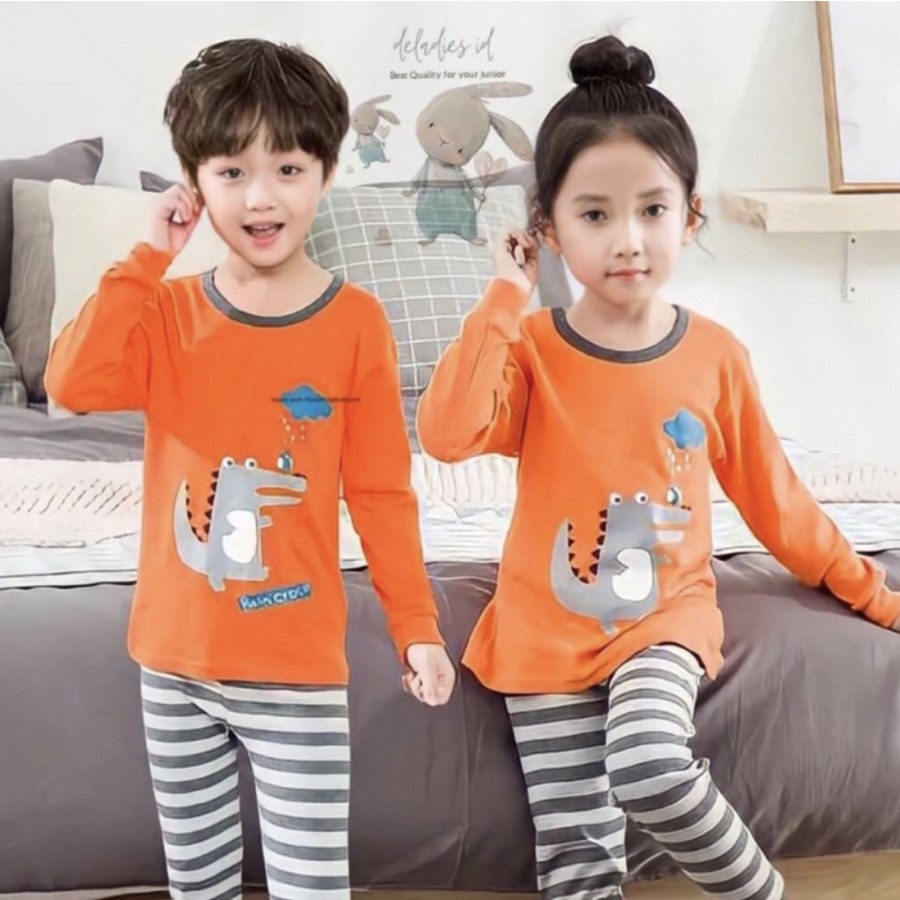 BAJU PIYAMA ANAK BALITA UNISEX SET CELANA PANJANG NEW ARRIVAL S-2XL