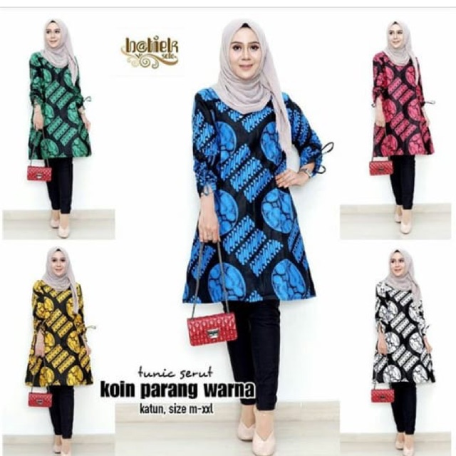 TUNIK KOIN PARANG WARNA LENGAN SERUT SLAMPARD BOLA DUNIA BATIK MURAH CANTIK SERAGAM UNIK ALUSAN