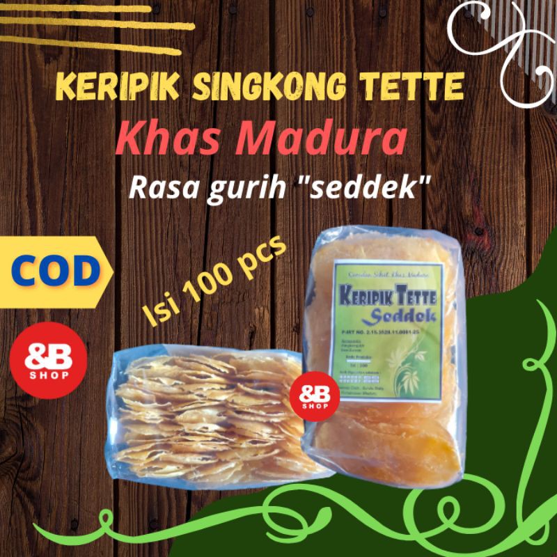 Jual Keripik Tette Kripik Singkong Asli Madura 100 Keping Gurih Super