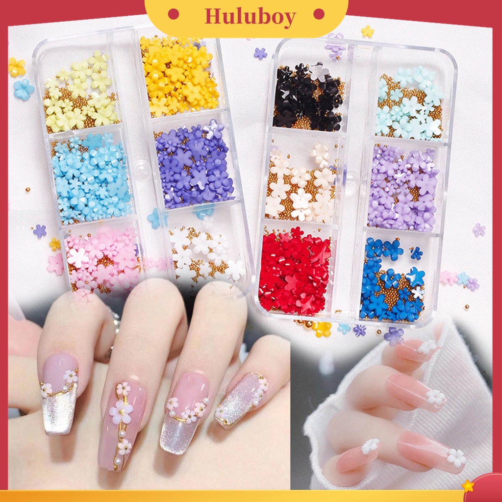 Huluboy Huluboy♡ Ornamen Bunga 3D Untuk Dekorasi Nail Art Charms