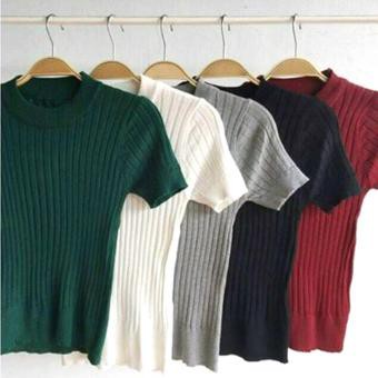 bayar ditempat!! TOP LINE | TOP KNIT | crop top - sweater rajut - kaos rajut