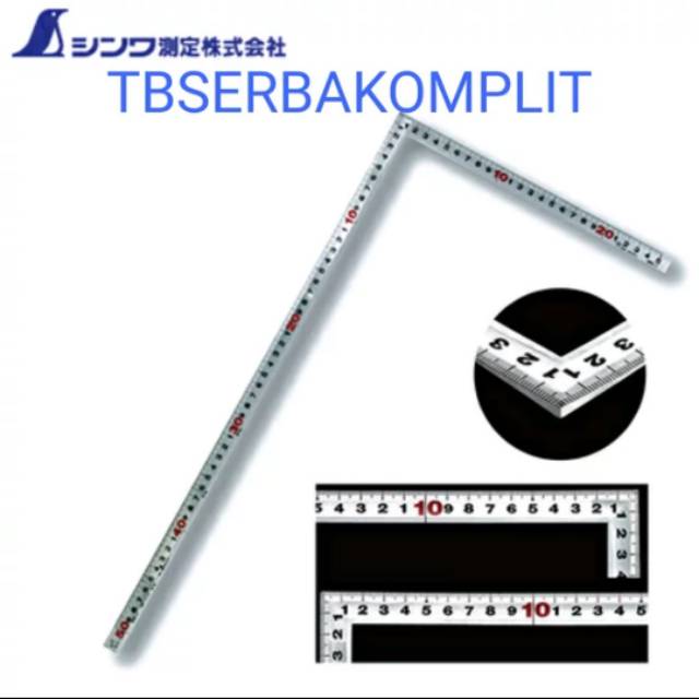 

Siku Tukang 50cm x 25cm Shinwa Japan 10030 Carpenter Large Square Ruler 500mm x 250mm Penggaris