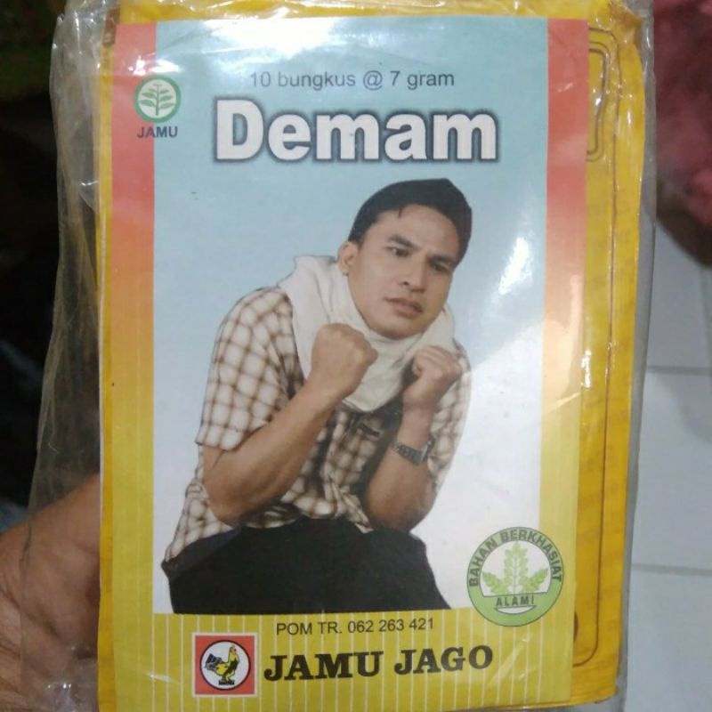 

demam jamu jago isi 10 sachet