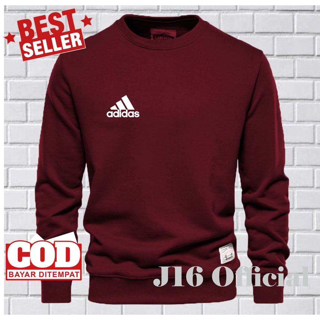 CREWNECK Sweater Distro Pria Bahan Fleece Tebal Premium