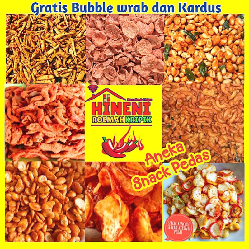 

Aneka Snack dan Keripik Pedas 250g Spicy Daun Jeruk Murah dan lezat Basreng stik basreng seblak kripsus kripik kaca cimol pedas Singkong sambal