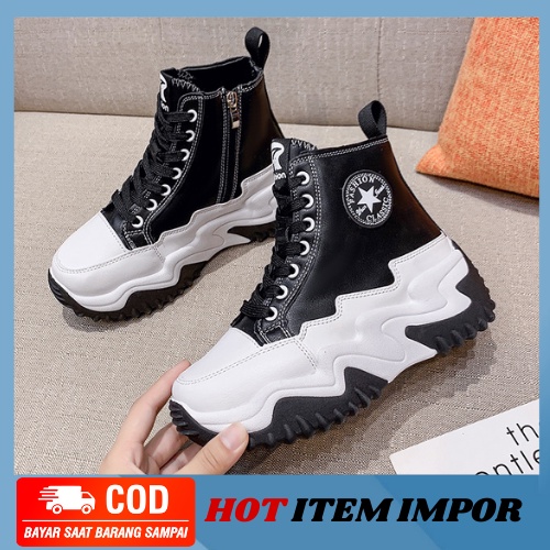 SW320 COD Termurah Sepatu Sneakers Boots Wanita Import Premium