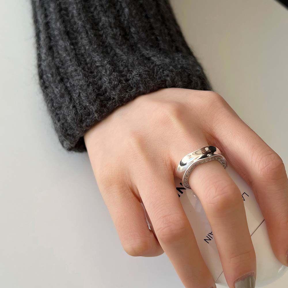 Mxbeauty Cincin Wanita Tidak Teratur Kreatif Desain Fashion Pertunangan Bersama Rings Jari Perhiasan Adjustable Geometris Terbuka Ring