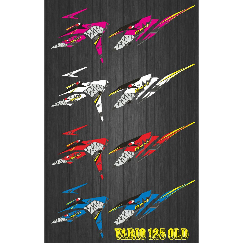 STRIPING STIKER VARIASI VARIO LAMA 125 OLD TECNO TEKNO HIU V1