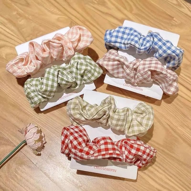 IKAT RAMBUT SCRUNCHIE WANITA ELEGAN HIGH QUALITY TEBAL ELASTIS ORIGINAL IMPORT