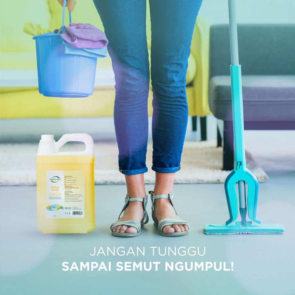 KARBOL SEREH PROKLEEN Karbol wangi 1 Liter Antibacterial